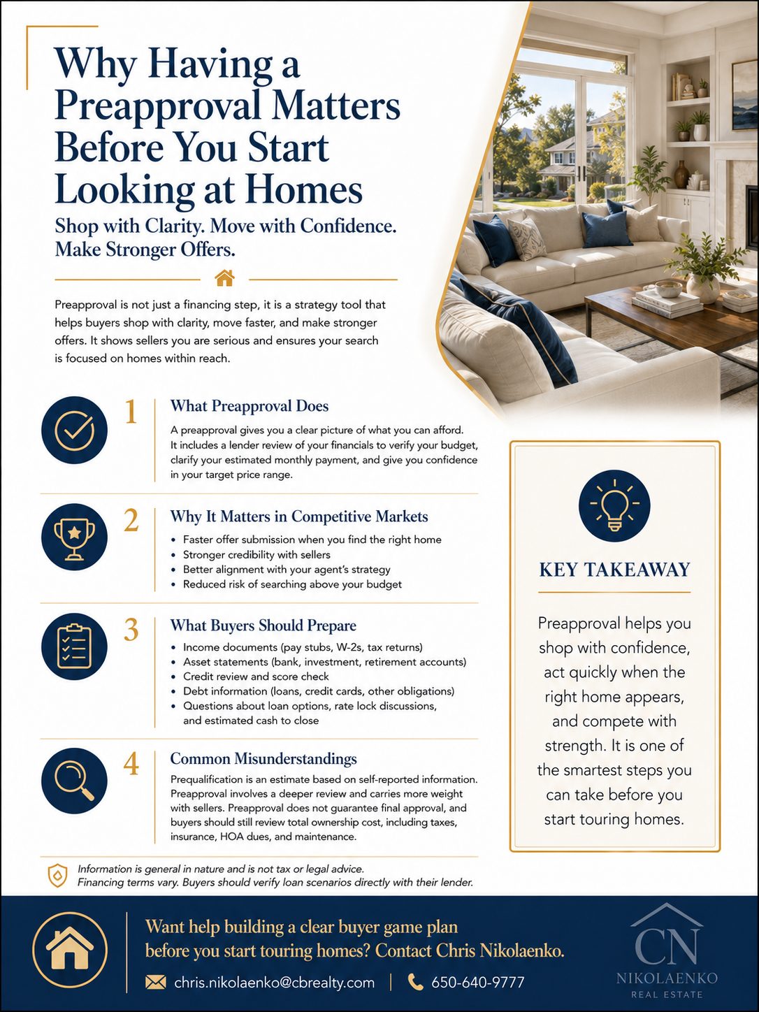 Homebuyer guide explaining why mortgage preapproval matters before searching for a home
