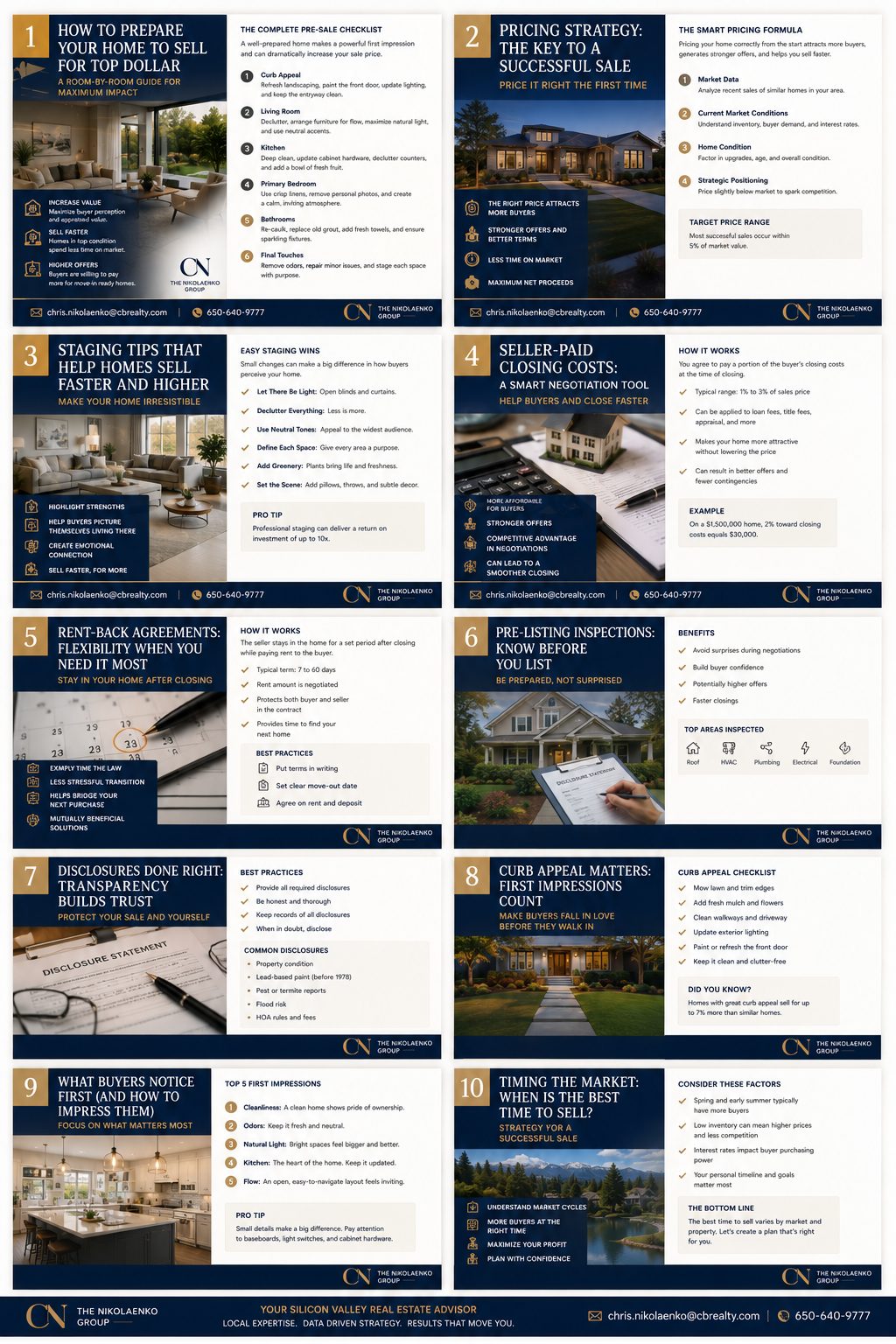 Ten-step guide to preparing, pricing, staging, and selling a Silicon Valley home